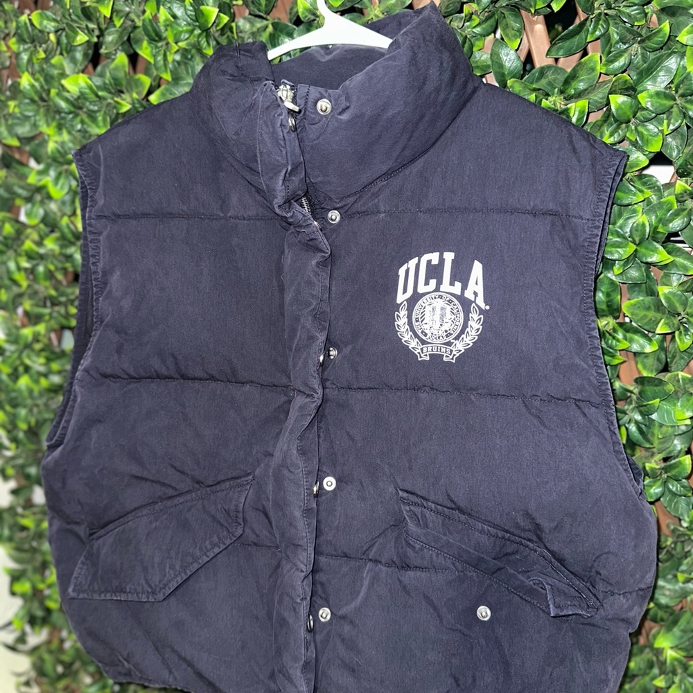 H&M Black Puffer Vest with UCLA Logo